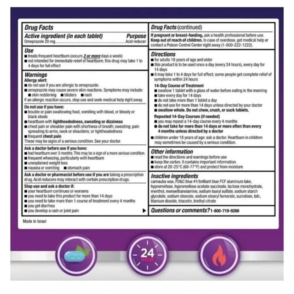Equate omeprazole delayed